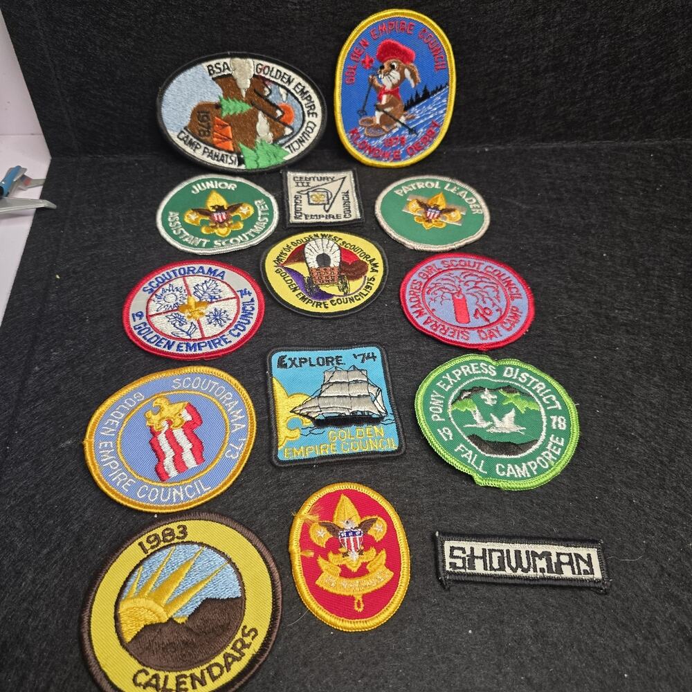 Vintage Lot Of 14 1970's Scout Patches